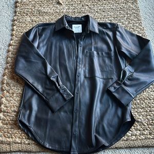 Abercrombie | Faux Leather Button Down